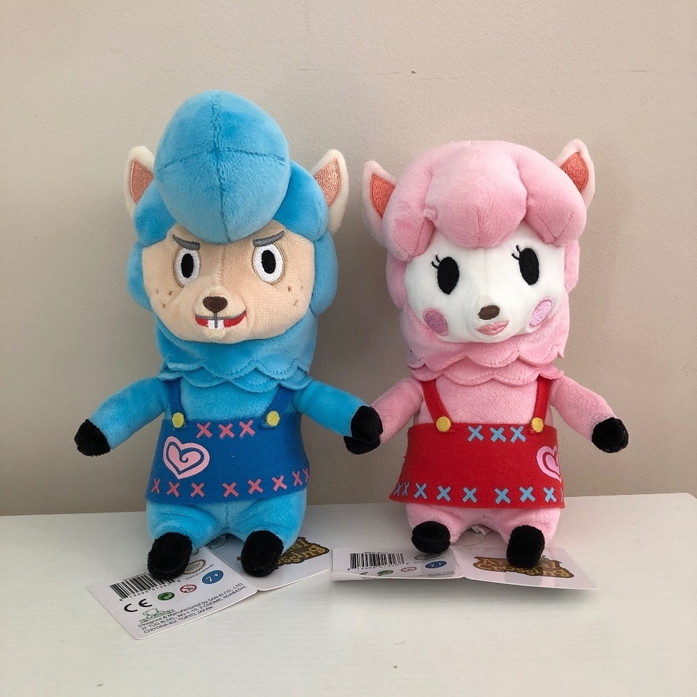 NWT Animal Crossing Cyrus + Reese Married Alpaca Couple 8" Plush Toys